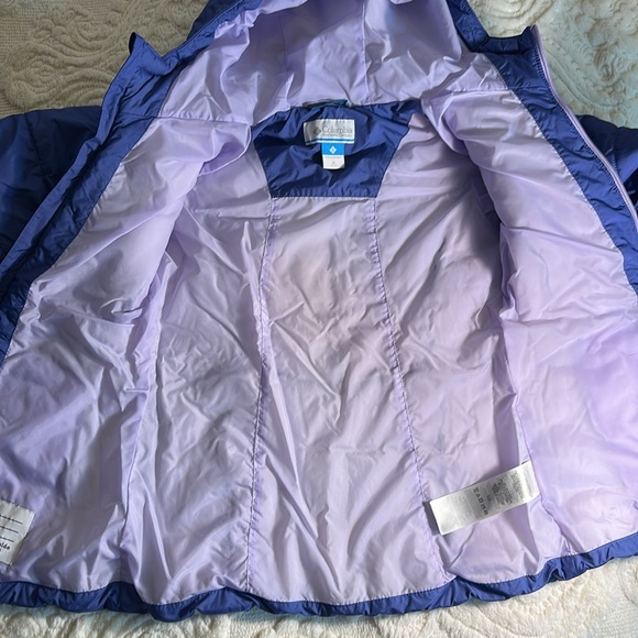 Columbia Blue Hooded puffer Jacket youth sz M(10-12) - Picture 10 of 13